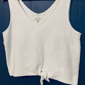 Madewell Texture & Thread Tie Front Tank